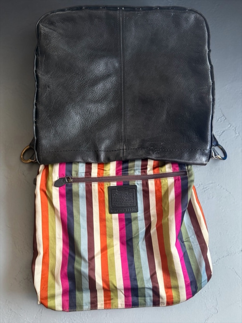 Vintage Coach Legacy Thompson XL Hobo Black Leather Bag 11374 Shoulder Tassel - Picture 9 of 13